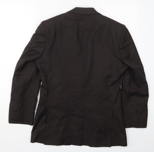 Preworn Mens Grey Polyester Jacket Suit Jacket Size 36