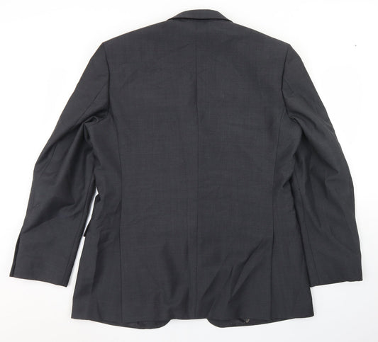 Burton Mens Grey Polyacrylate Fibre Jacket Blazer Size 42