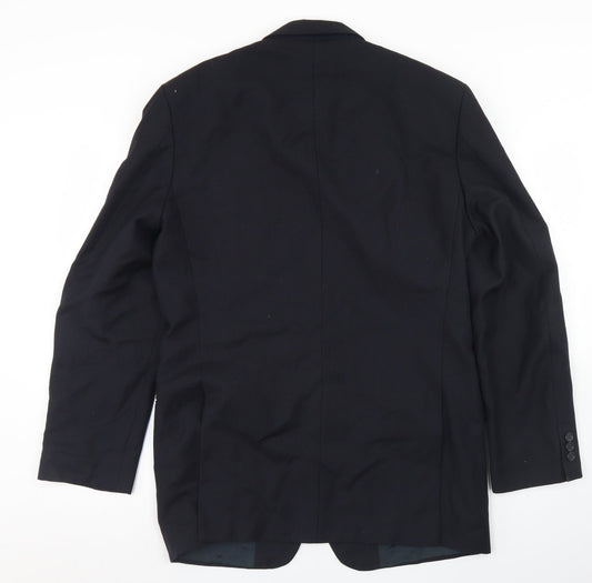 Marks and Spencer Mens Black Polyester Jacket Blazer Size 38