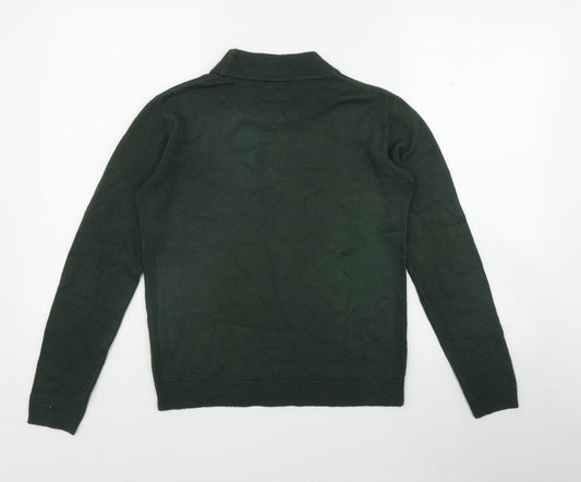 Originals Womens Green Mock Neck Acrylic Pullover Jumper Size 8