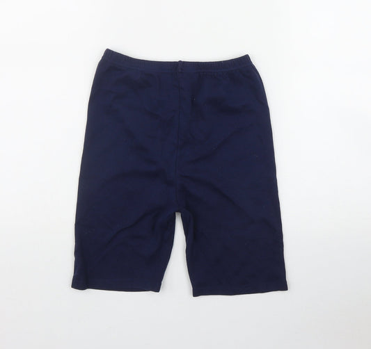 Preworn Womens Blue Cotton Biker Shorts Size S L7.5 in Regular Pull On