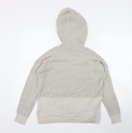 Select Womens Beige Acrylic Pullover Hoodie Size XL Pullover