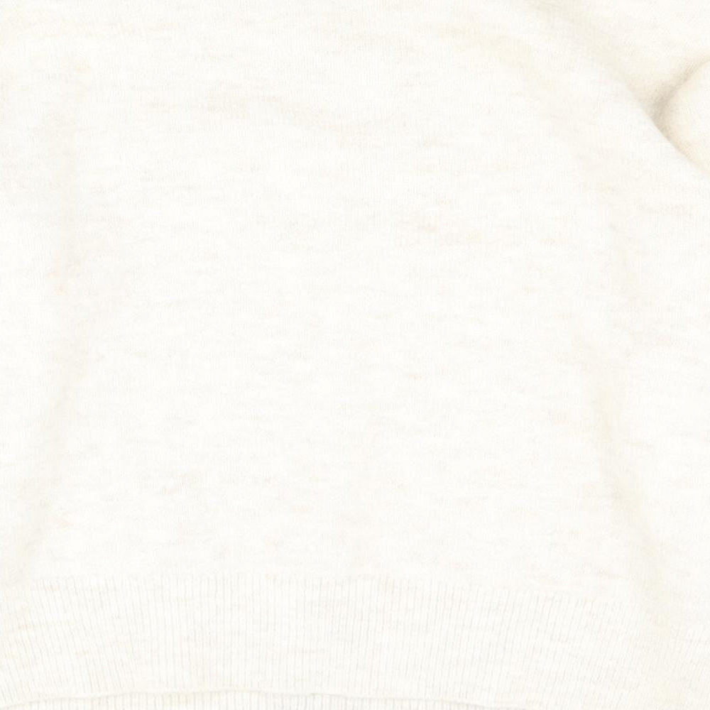 Marks and Spencer Womens Beige Round Neck Acrylic Pullover Jumper Size L
