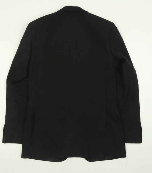 suit direct Mens Black Polyester Jacket Suit Jacket Size 38