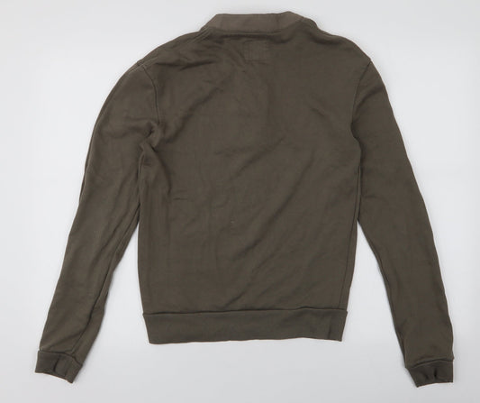 Cedar Wood State Mens Green Cotton Pullover Sweatshirt Size XS