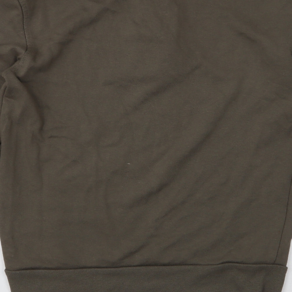 Cedar Wood State Mens Green Cotton Pullover Sweatshirt Size XS