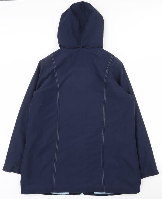 Bonmarché Womens Blue Anorak Coat Size S Zip