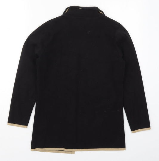 Journal Womens Black Collared Acrylic Cardigan Jumper Size 10