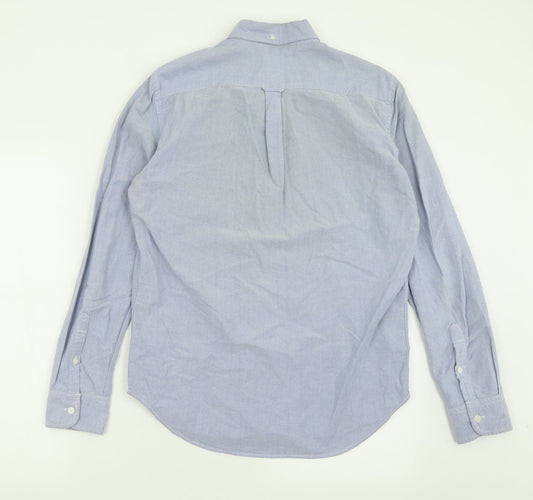 Gap Mens Black Cotton Button-Up Size S Collared Button