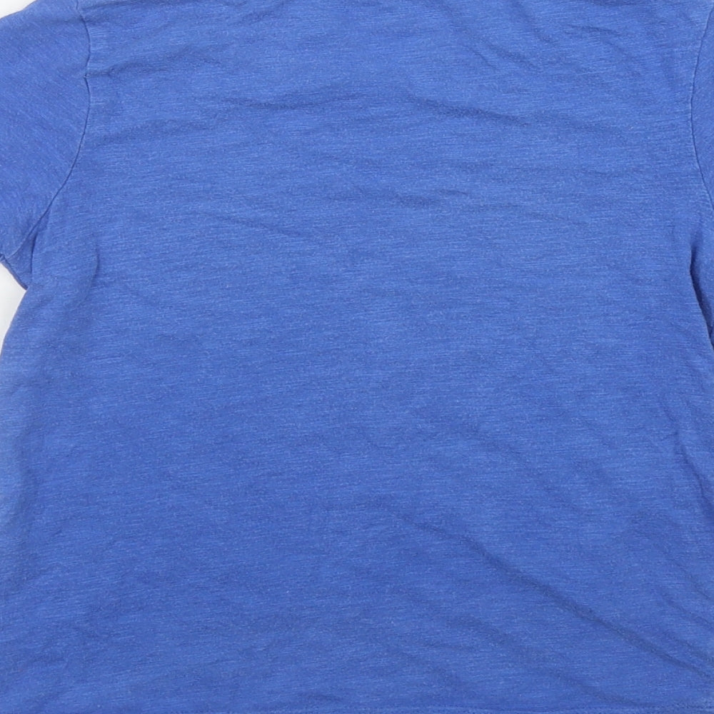 M&Co Boys Blue Cotton Basic T-Shirt Size 5-6 Years Round Neck Pullover - Minecraft