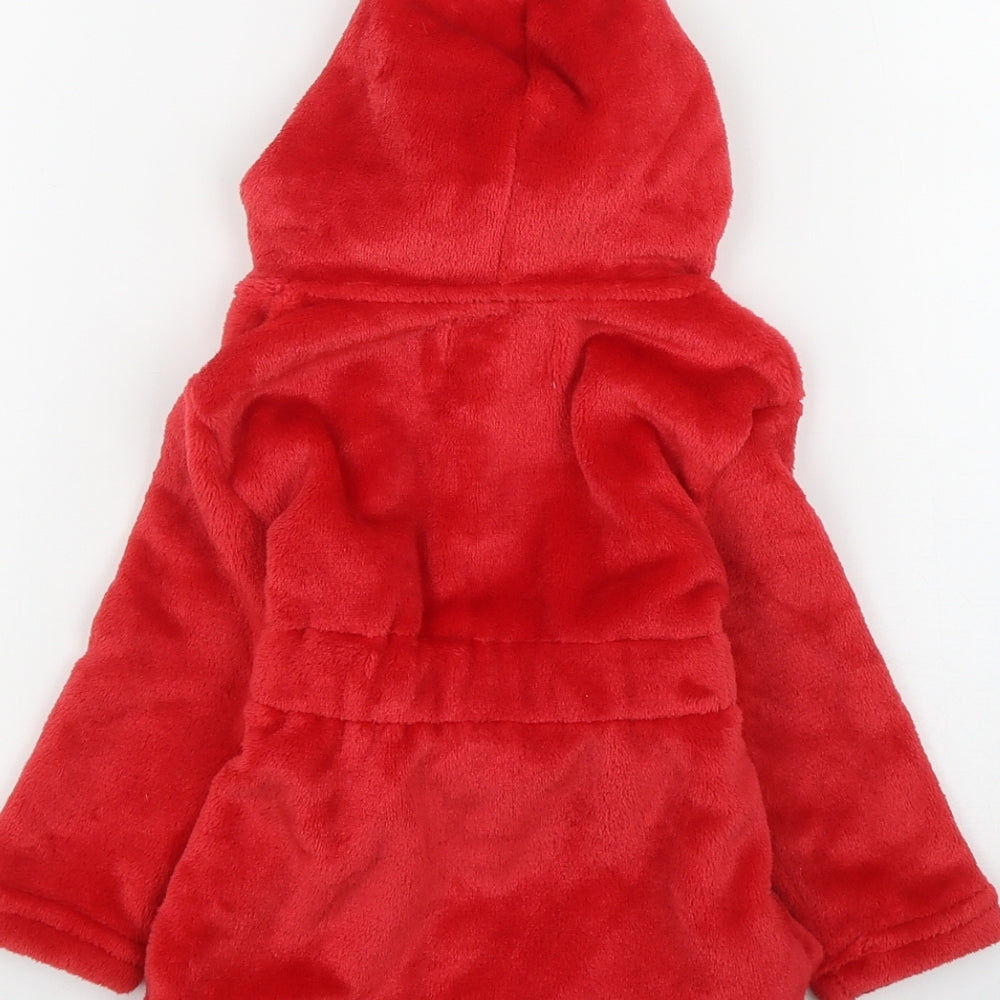 Festive Fun Baby Red Polyester Kimono Robe Size 9-12 Months Tie