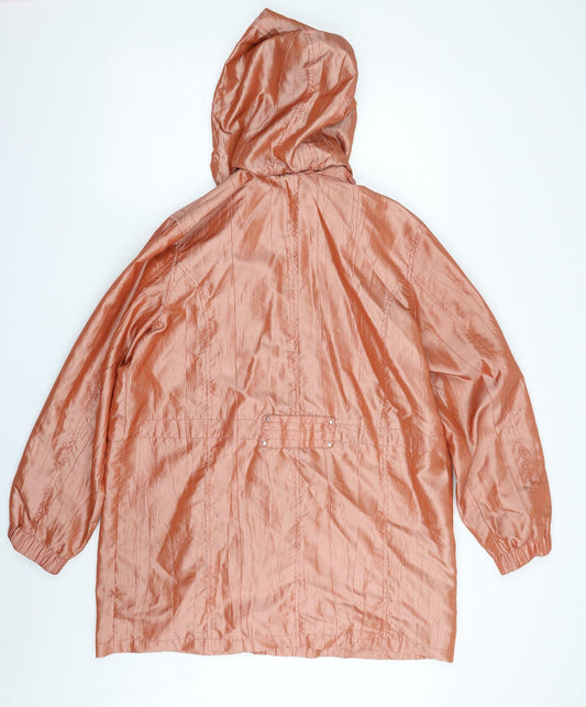 J B C Collection Womens Orange Jacket Size 18 Zip