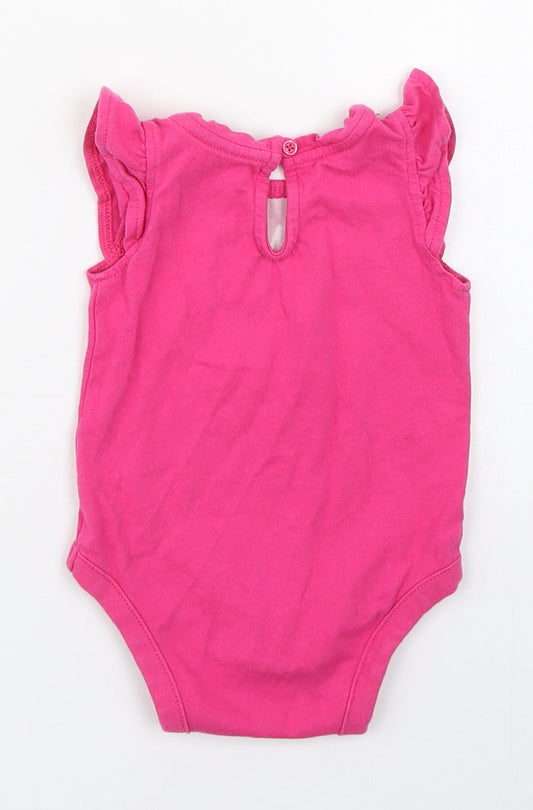 Gap Girls Pink 100% Cotton Babygrow One-Piece Size 3-6 Months Button - Mummy is Queen Bee