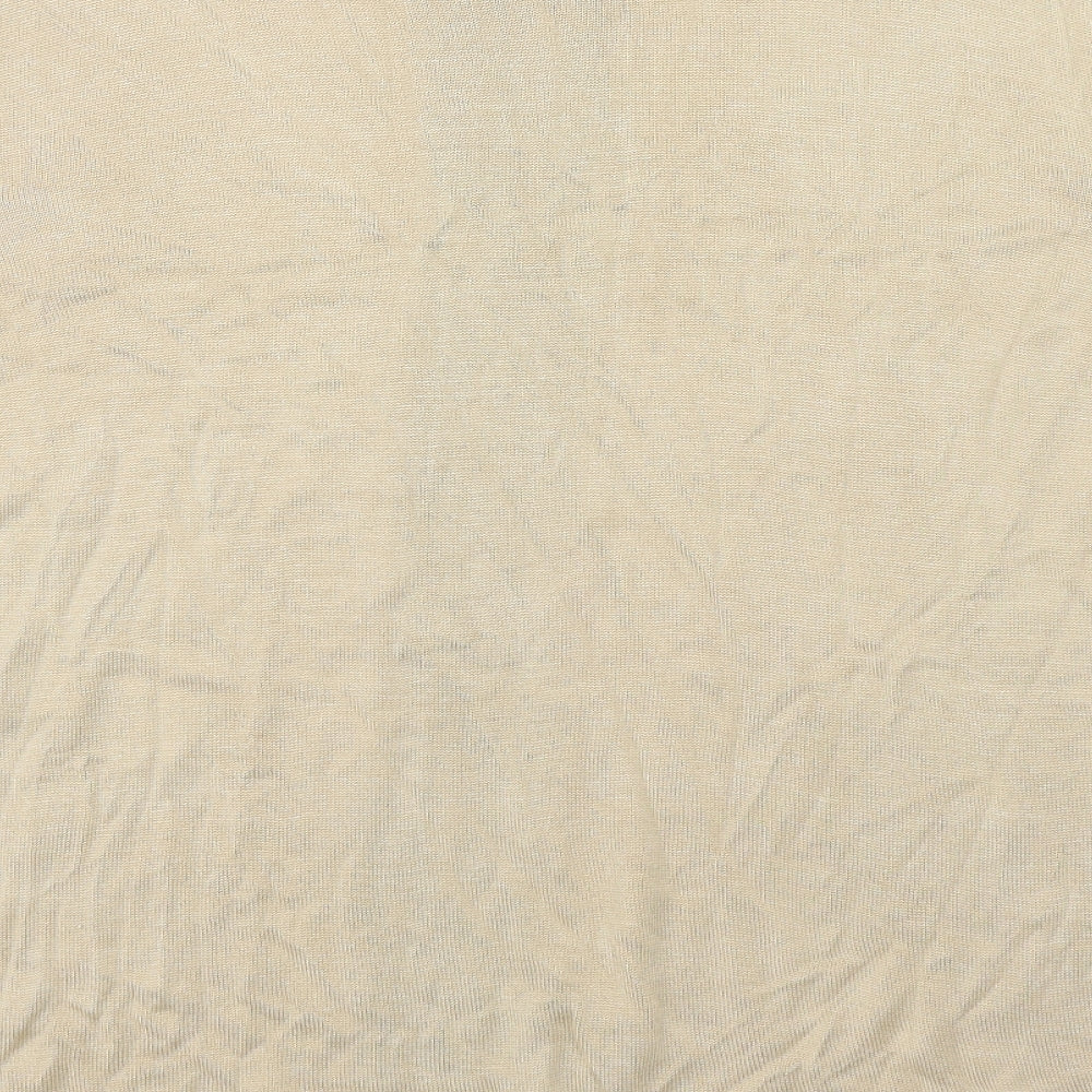 Riddella Womens Beige Viscose Basic Blouse Size 16 Round Neck