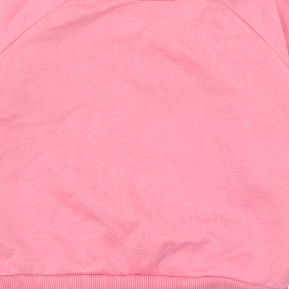 Primark Girls Pink Cotton Pullover Jumper Size 9-12 Months - I love my family
