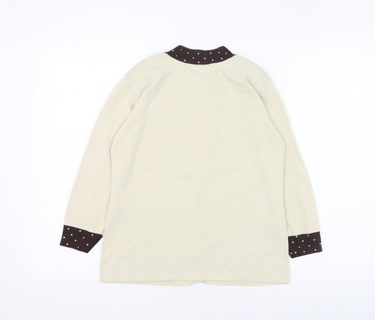 Roman Originals Womens Beige Round Neck Viscose Pullover Jumper Size S
