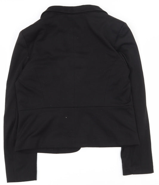 Miss Selfridge Womens Black Polyester Jacket Suit Jacket Size 12 - Open