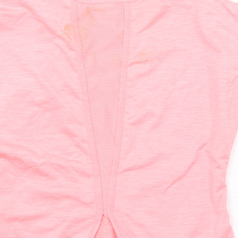 Dunnes Girls Pink Cotton Basic T-Shirt Size 5-6 Years Round Neck Pullover