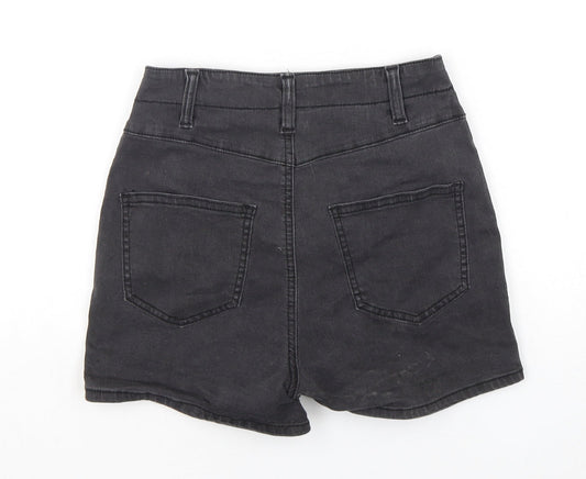 Denim Co Womens Black Polyester Sailor Shorts Size 8 L3 in Regular Button