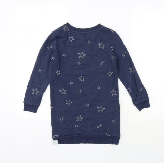Fatface Girls Blue 100% Cotton Pullover Sweatshirt Size 6 Years Pullover