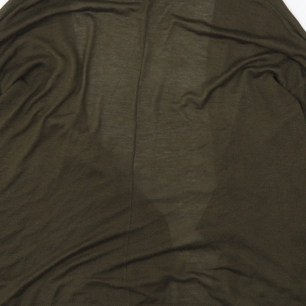 H&M Womens Green V-Neck Acrylic Cardigan Jumper Size S
