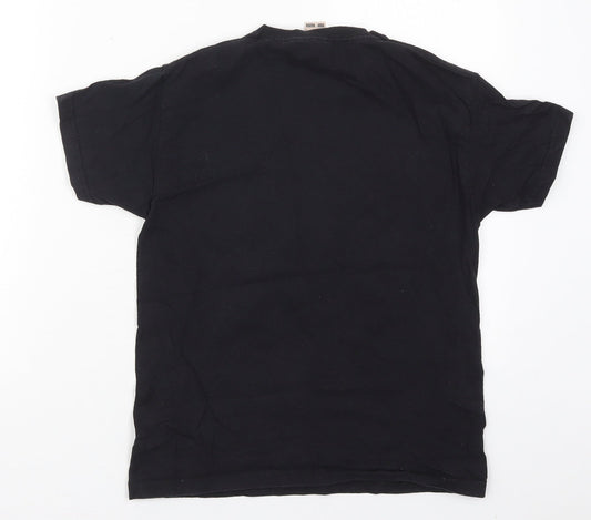 Fruit of the Loom Boys Black Cotton Basic T-Shirt Size 9-10 Years Crew Neck Pullover - Cobra Kai