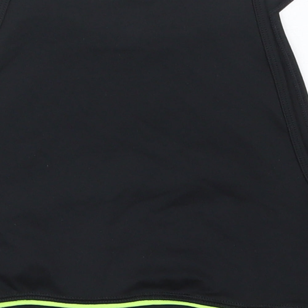 New Look Womens Black Geometric Polyester Cropped Tank Size S Halter Pullover