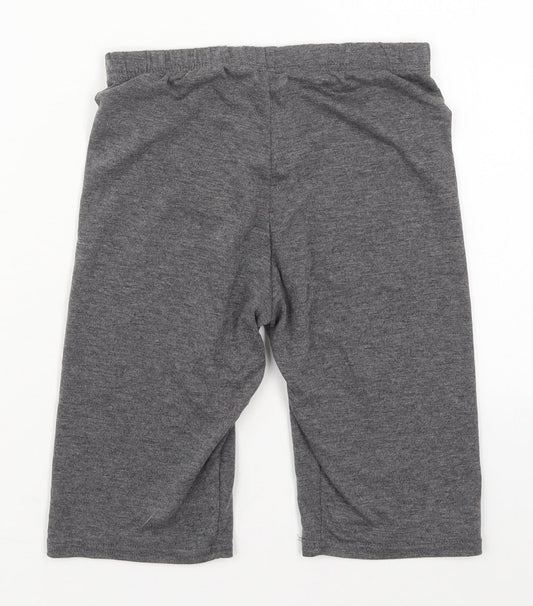 I SAW IT FIRST Womens Grey Viscose Biker Shorts Size 8 L9 in Regular