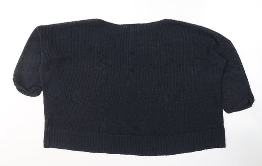 RJR.John Rocha Womens Blue Boat Neck Acrylic Pullover Jumper Size 20