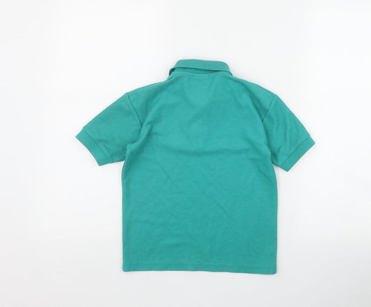 Russell Athletic Boys Green Polyester Basic Polo Size 5-6 Years Collared Pullover