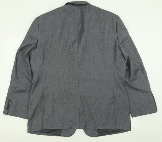 Charlton Gray Mens Grey Polyester Jacket Suit Jacket Size 44