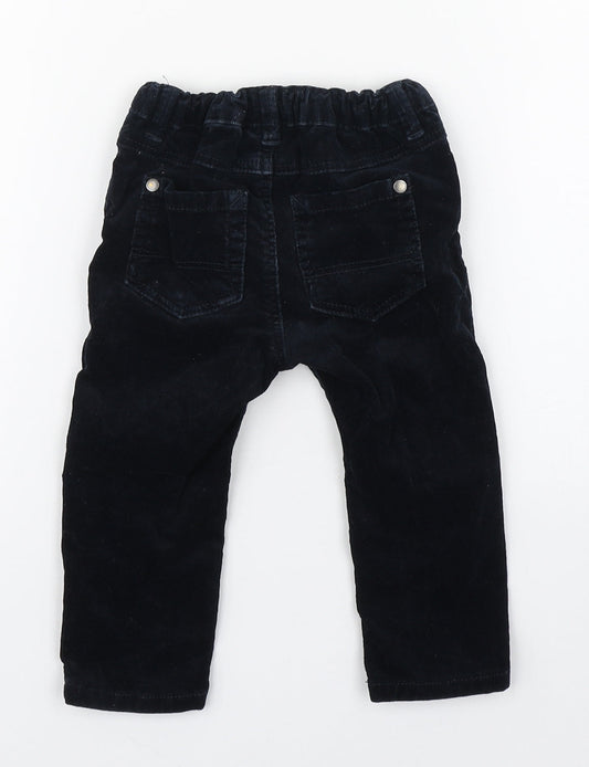 NEXT Boys Blue Cotton Jogger Trousers Size 12-18 Months