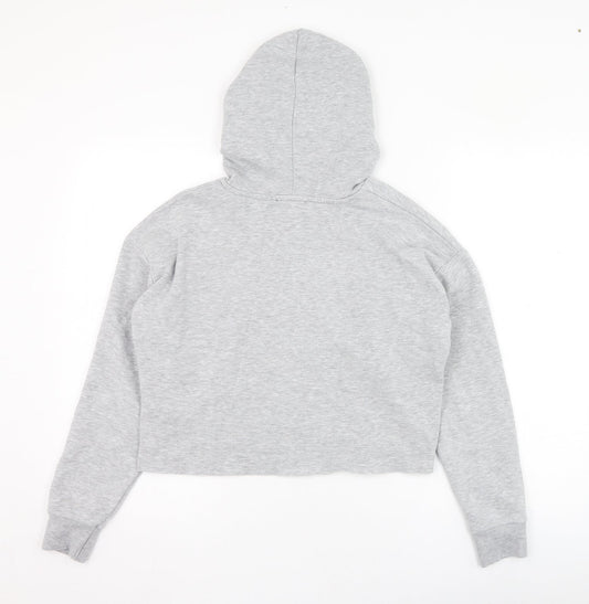 New Look Girls Grey Cotton Pullover Hoodie Size 12-13 Years Pullover - Maybe Later