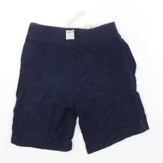 Gap Boys Blue Cotton Sweat Shorts Size 5 Years Regular