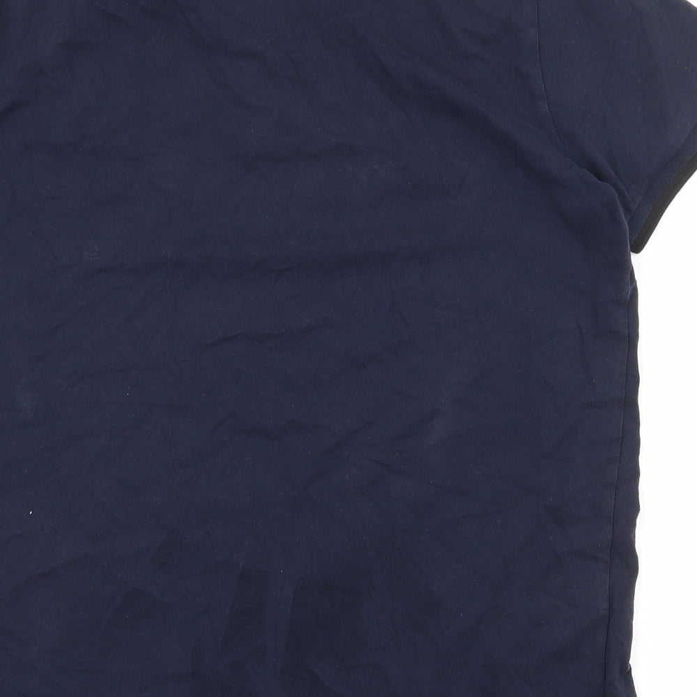 Redskins Mens Blue Cotton Polo Size XL Collared Button