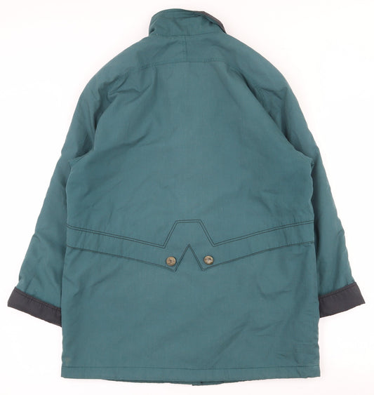 telemac Womens Green Jacket Coat Size 10 Zip