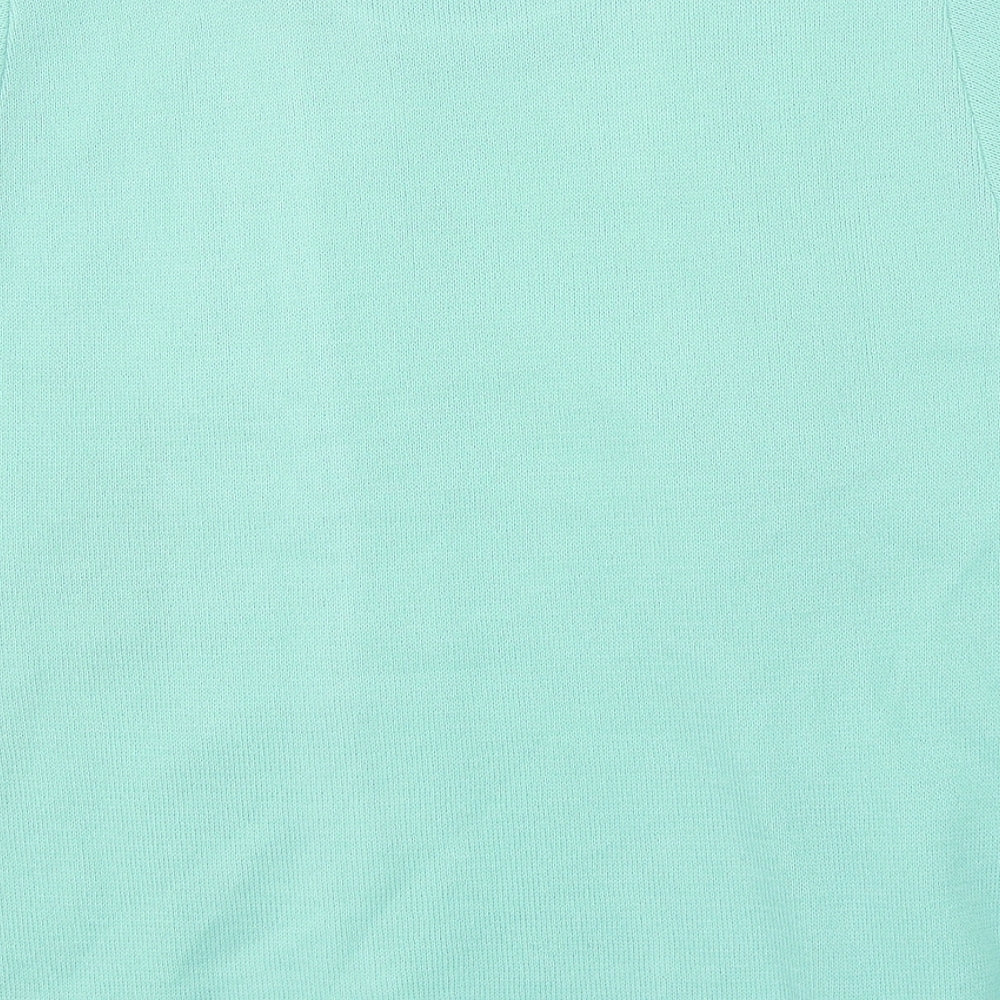 Pure & Natural Womens Green V-Neck Acrylic Cardigan Jumper Size L