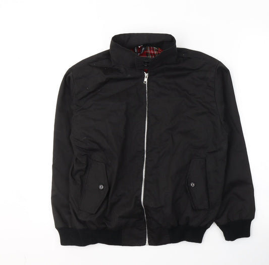 Made in England Mens Black Jacket Size S Zip