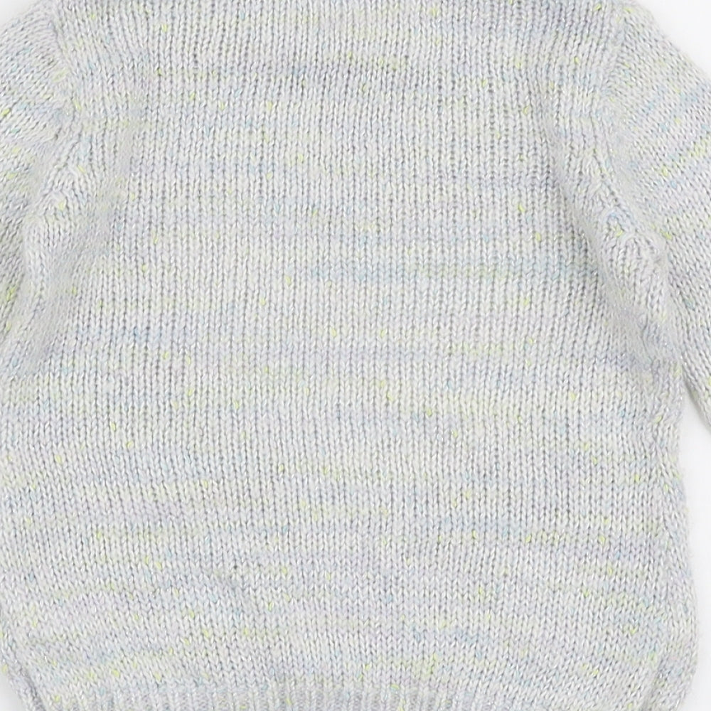 Miss Evie Girls Multicoloured Round Neck Acrylic Pullover Jumper Size 6-7 Years Pullover - Heart