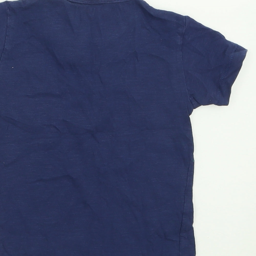 NEXT Boys Blue Cotton Basic T-Shirt Size 2 Years Crew Neck Pullover