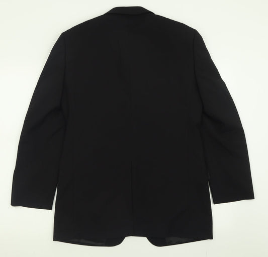 Charlton Gray Mens Black Polyester Jacket Suit Jacket Size 36