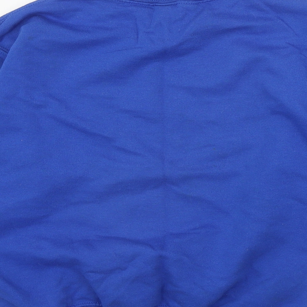 Gildan Boys Blue Cotton Pullover Sweatshirt Size S Pullover