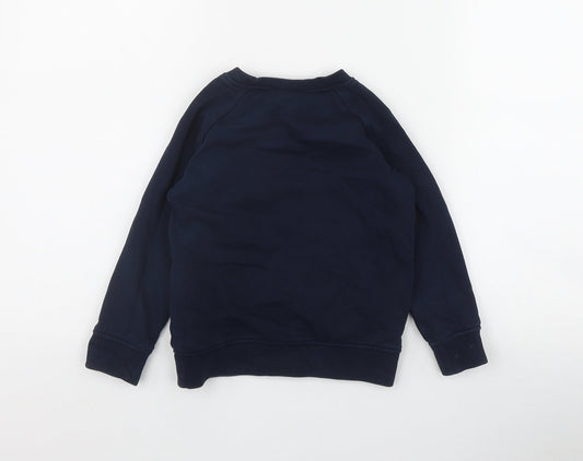 NEXT Boys Blue Cotton Pullover Sweatshirt Size 4 Years Pullover