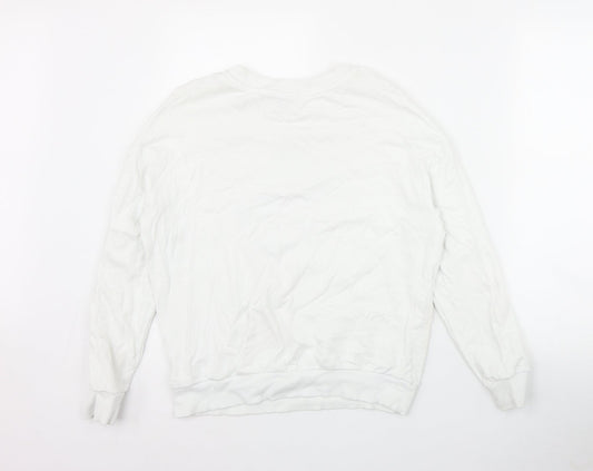 George Womens White Cotton Pullover Sweatshirt Size 8 Pullover - Mickey Mouse