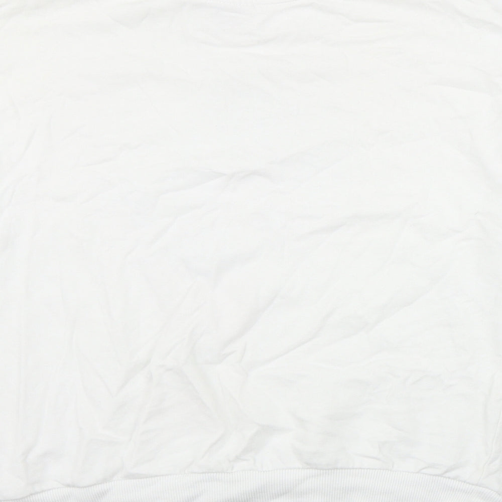 George Womens White Cotton Pullover Sweatshirt Size 8 Pullover - Mickey Mouse