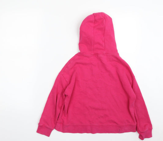 NEXT Girls Pink Cotton Pullover Hoodie Size 9 Years Pullover - It's Cool ; Be Kind
