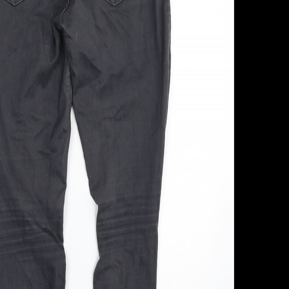Marks and Spencer Womens Grey Cotton Jegging Jeans Size 10 L27 in Slim Zip
