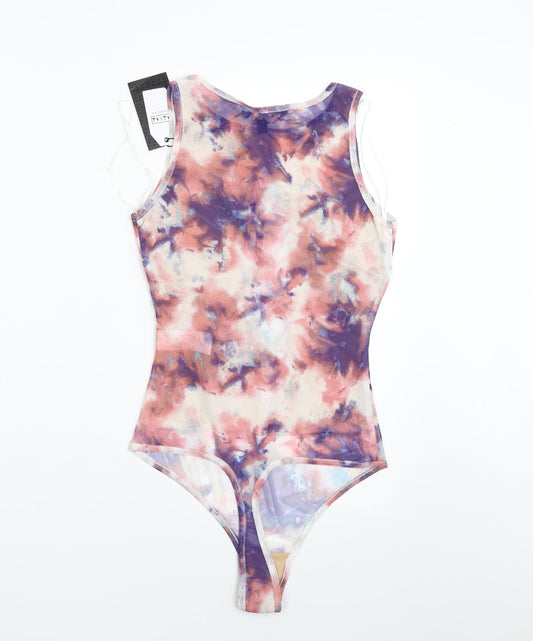 NAANAA Womens Purple Ombré Polyester Bodysuit One-Piece Size 6 Drawstring - Item Length -28in