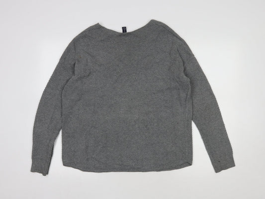 Gap Womens Grey Cotton Pullover Sweatshirt Size L Pullover
