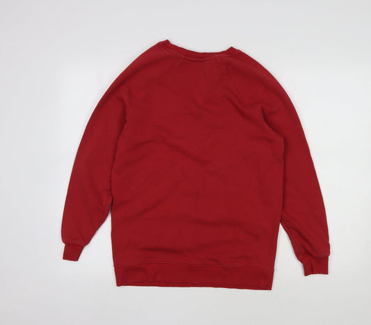 NEXT Mens Red Cotton Pullover Sweatshirt Size XS